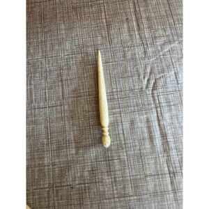 Antique Sewing Tool Awl Bodkin Threader Needlework Lace Making Tool Carved Bone